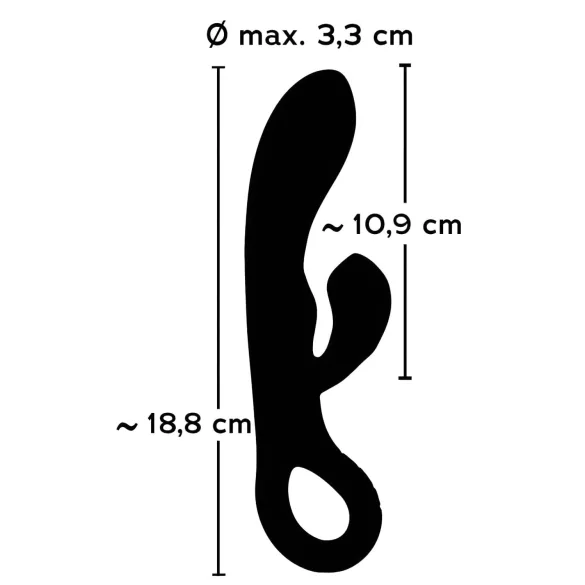 You2Toys - rabbitvibrator med klitorisstimulator - genopladelig - lilla