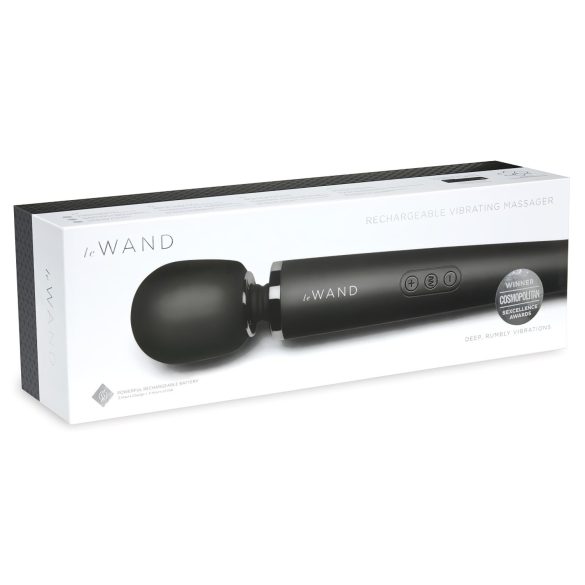 Le Wand Petite - eksklusiv, genopladelig massager vibrator (sort)