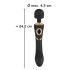 Cleopatra Stav - genopladelig, vandtæt massagevibrator (sort)