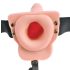 Fetish Strap-On 6 - justerbar, hul vibrator (naturlig)