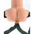 Fetish Strap-On 6 - justerbar, hul vibrator (naturlig)