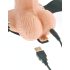 Fetish Strap-On 6 - justerbar, hul vibrator (naturlig)