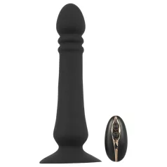 Black Velvets - genopladelig, støtende analvibrator (sort)