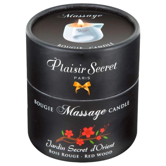 Plaisirs Secrets Red Wood - massage-lys (80 ml)