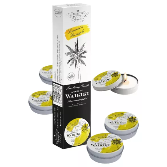 Petits Joujoux - massagelys - kokos-ananas duft - 5x43ml
