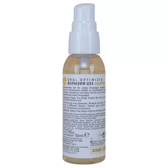 HOT - Blowjob Gel - oralt glidegel - vanilje (50 ml)
