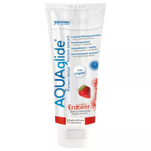AQUAglide - vandbaseret glidecreme - jordbærsmag - 100ml