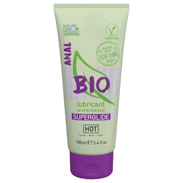 HOT BIO Superglide Anal - vegansk vandbaseret glidecreme til anal (100 ml)