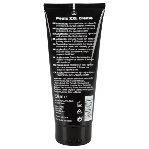 Penis XXL - intimcreme til mænd - 200ml