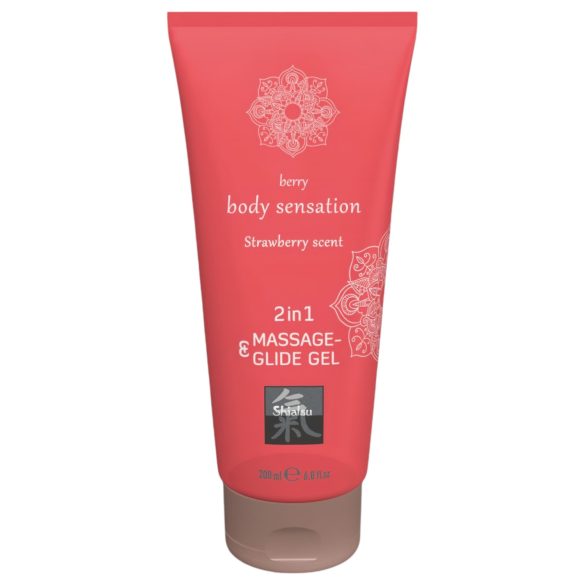 Shiatsu 2i1 Jordbærduft - massage glidecreme - jordbær (200ml)