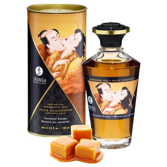 Shunga - varmende massageolie - karamel (100 ml)