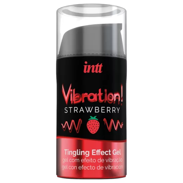 Intt Vibration! - flydende vibrator - jordbær - 15ml