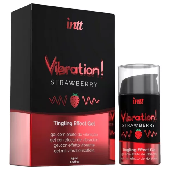 Intt Vibration! - flydende vibrator - jordbær - 15ml