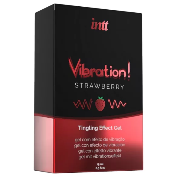 Intt Vibration! - flydende vibrator - jordbær - 15ml