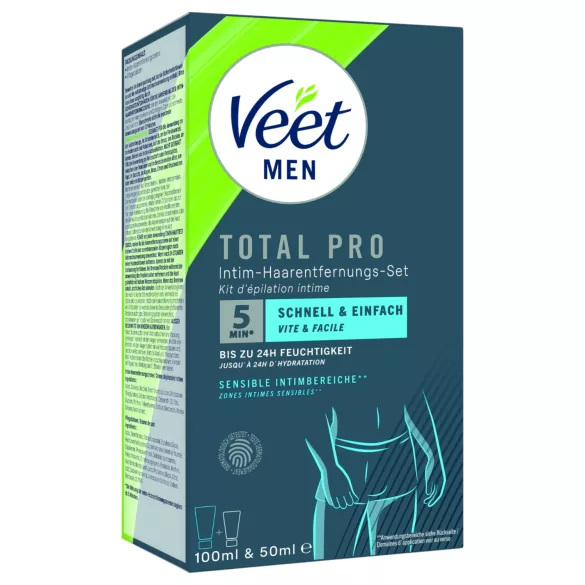 Veet - intim hårfjerningscreme og balsam til mænd (100 ml + 50 ml)