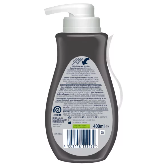 Veet - hårfjerningscreme til mænd - 400 ml