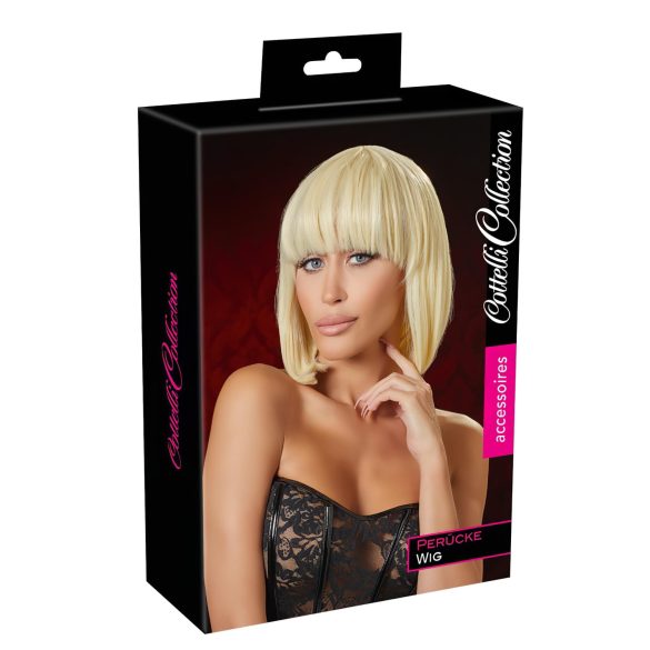 Cottelli - Mellemlang, pandehår bobparyk (blond)