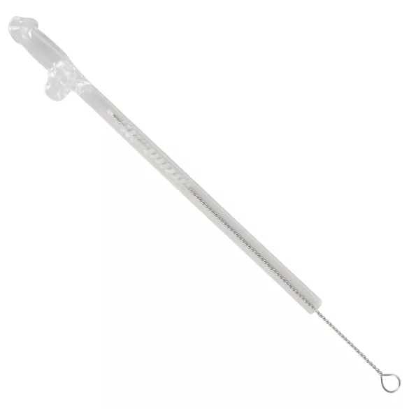 Straw Willy - penisdrikkesugerør - gennemsigtig plast - 4 stk