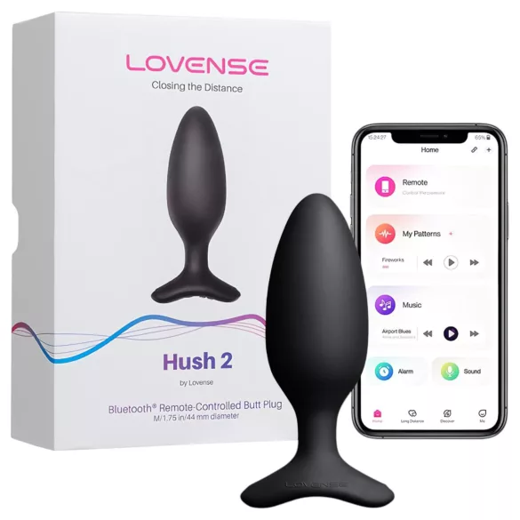Lovense Hush 2 S - App-styret analvibrator (38 mm, sort)