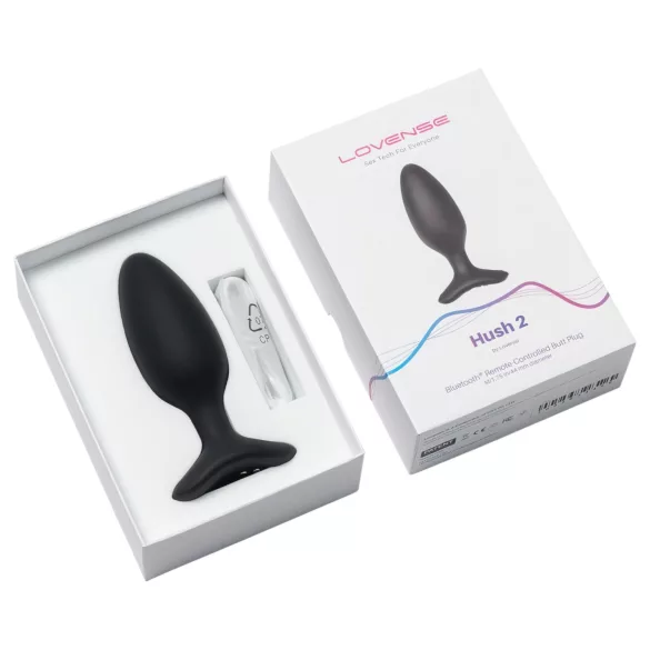 Lovense Hush 2 M - App-styret analvibrator (45 mm, sort)