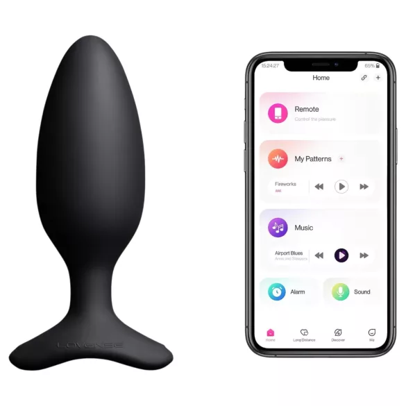 Lovense Hush 2 M - App-styret analvibrator (45 mm, sort)