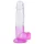 Sunfo - dildo med sugekop og testikler - 22cm - gennemsigtig lilla