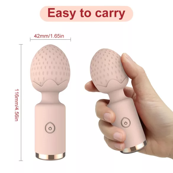 Sunfo Strawberry - mini vibrator - vandtæt - pink
