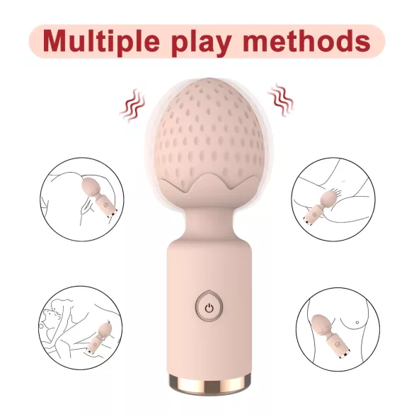 Sunfo Strawberry - mini vibrator - vandtæt - pink