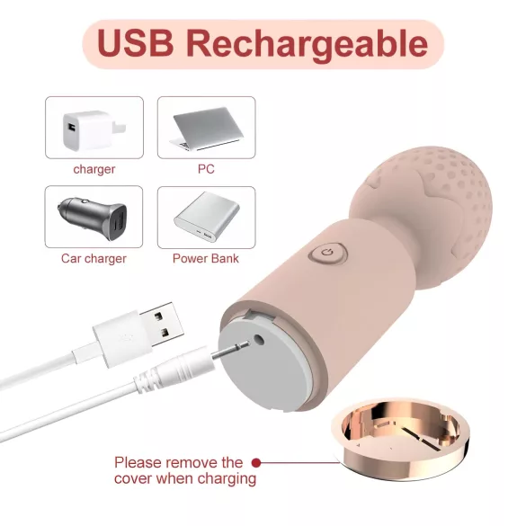 Sunfo Strawberry - mini vibrator - vandtæt - pink