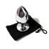 Sunfo - metal anal plug with pink stone (sølv)
