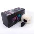 Sunfo - anal plug med kaninhale (sort-hvid)