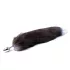 Sunfo - metal analplug med rævehale - sølv/sort