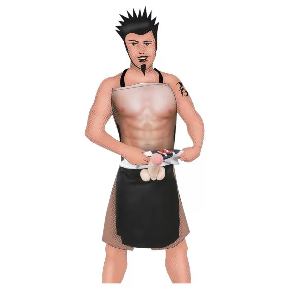 CHEFCOCK - forklæde med sjovt penismotiv