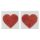 Skinnende hjertebrystvorte-stickers