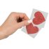 Skinnende hjertebrystvorte-stickers