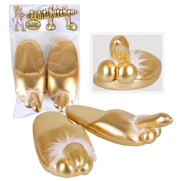 Guld penis-tøfler
