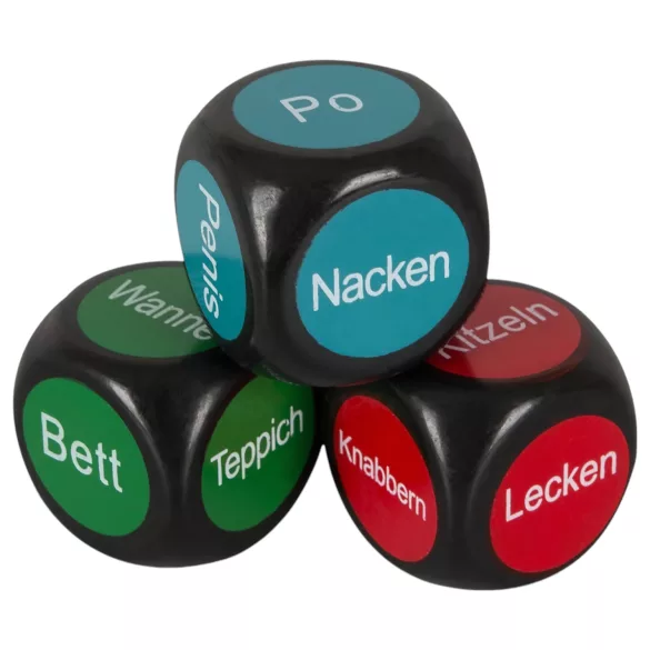 Szexkube - terningespil - tysk tekst - 3 stk