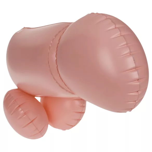 Cock Fighting - oppustelig strap-on penis - natur