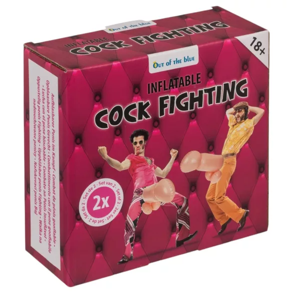 Cock Fighting - oppustelig strap-on penis - natur