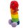 Regnbue-plys-penis 30 cm
