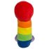 Regnbue-plys-penis 30 cm