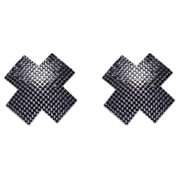 Cottelli - brystvorteklæber med strass - sort