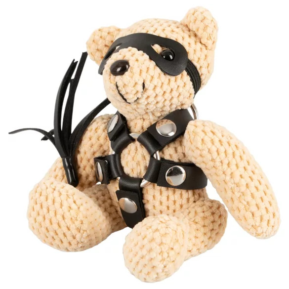 Bad Kitty - bondage bamse med pisk - blød plys