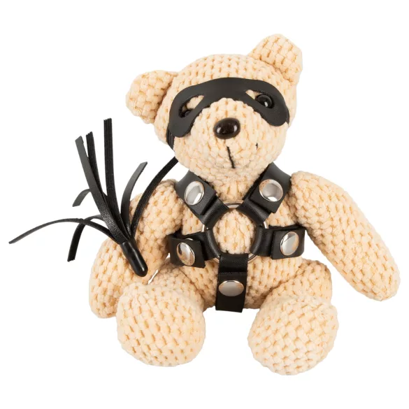 Bad Kitty - bondage bamse med pisk - blød plys