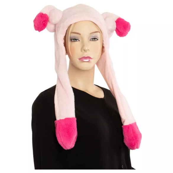 Sjov hat med bevægelige ører - pink