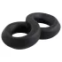 Pulselock Taur - dobbelt penis- og testikelring (sort) - 20 mm