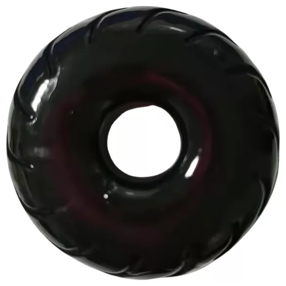 Pulselock Forge - penisring i TPE med sort hjulmønster (19 mm)