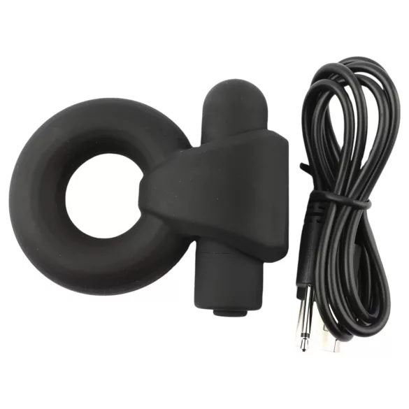 Pulselock Vantr - batteridrevet vibrerende penisring (sort) - 25 mm