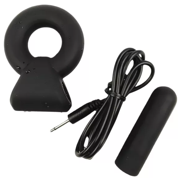 Pulselock Vantr - batteridrevet vibrerende penisring (sort) - 25 mm