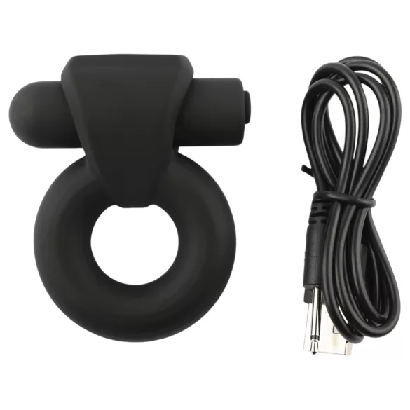 Pulselock Vantr - batteridrevet vibrerende penisring (sort) - 25 mm